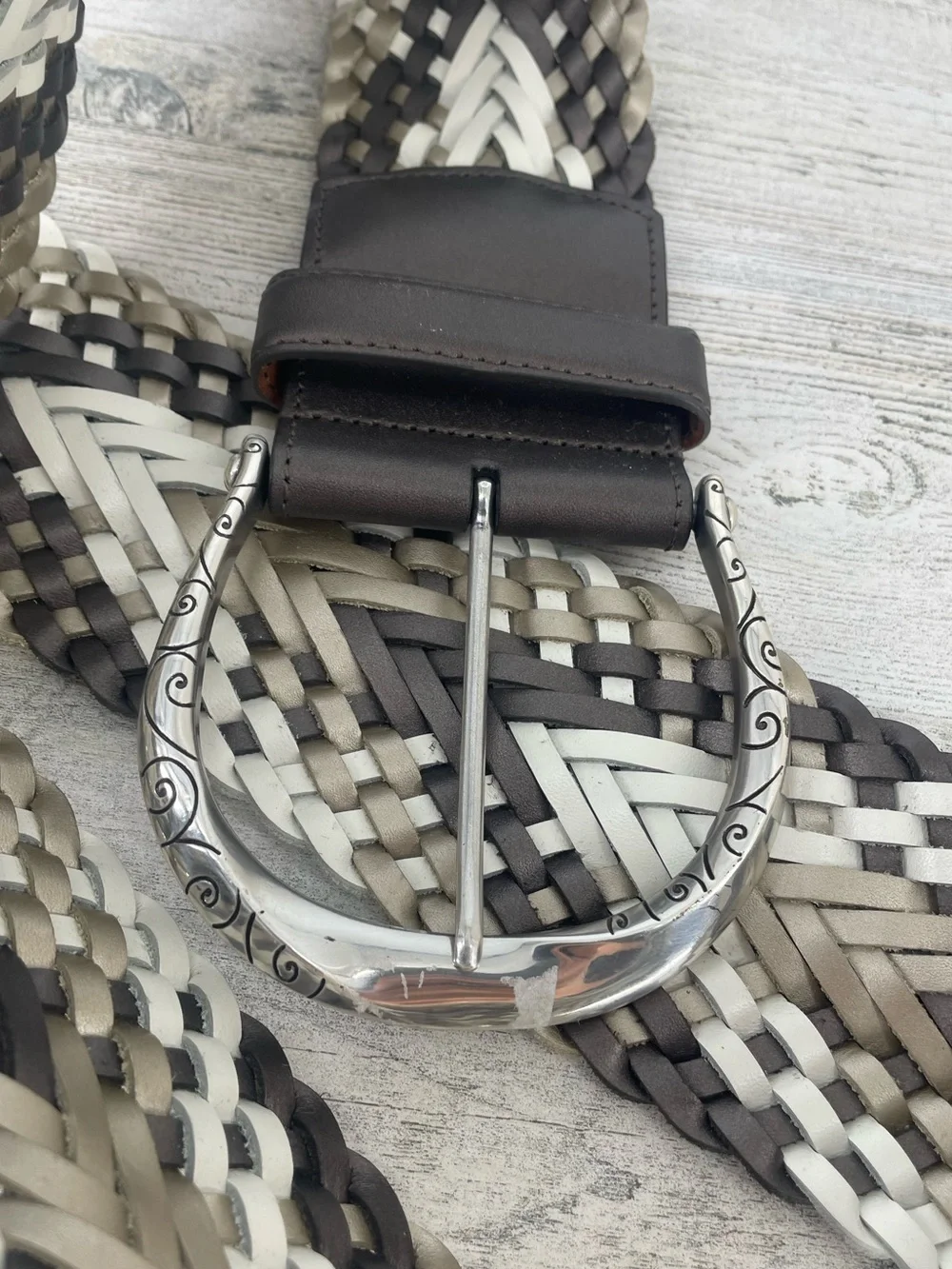 Brighton Woven Leather Wide Women's Belt Size  XXL
